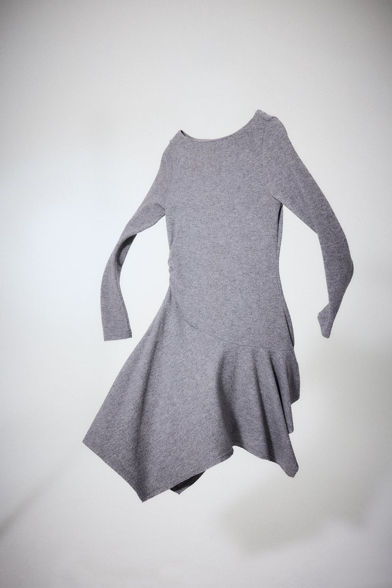 ديفاكتو فستان قصير كم طويل بياقة مستديرة - Image 4